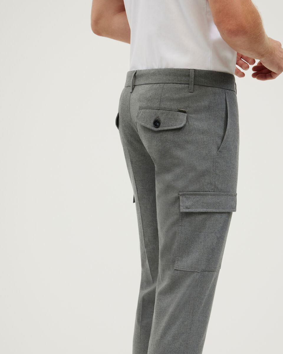 Flannel Cargo Pant, Mid Grey, hi-res